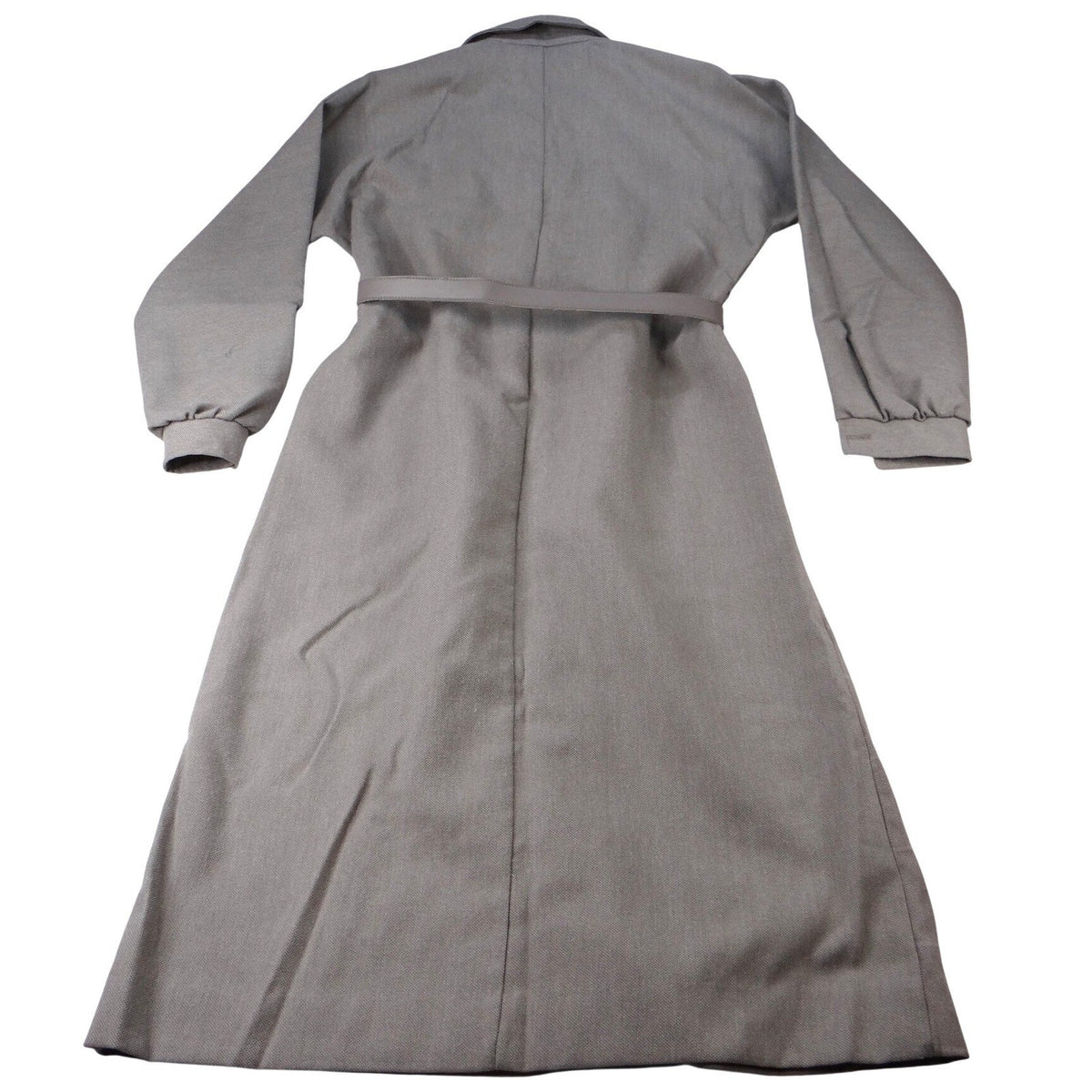 Vintage Country Miss Grey Plaid Button Front Belted Dress Women's Size 8 Wool3