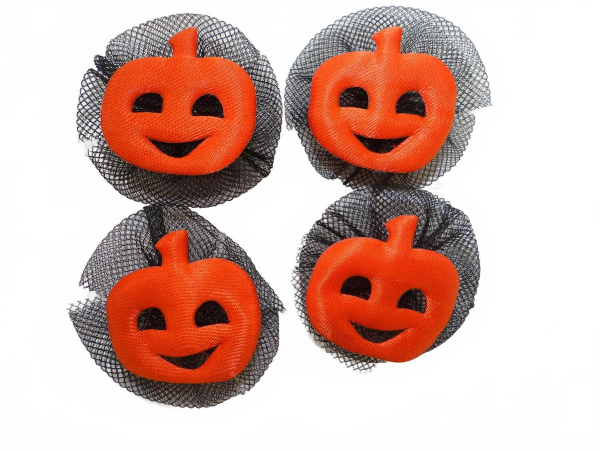 Set of 4 Halloween Pumpkin Button Covers2