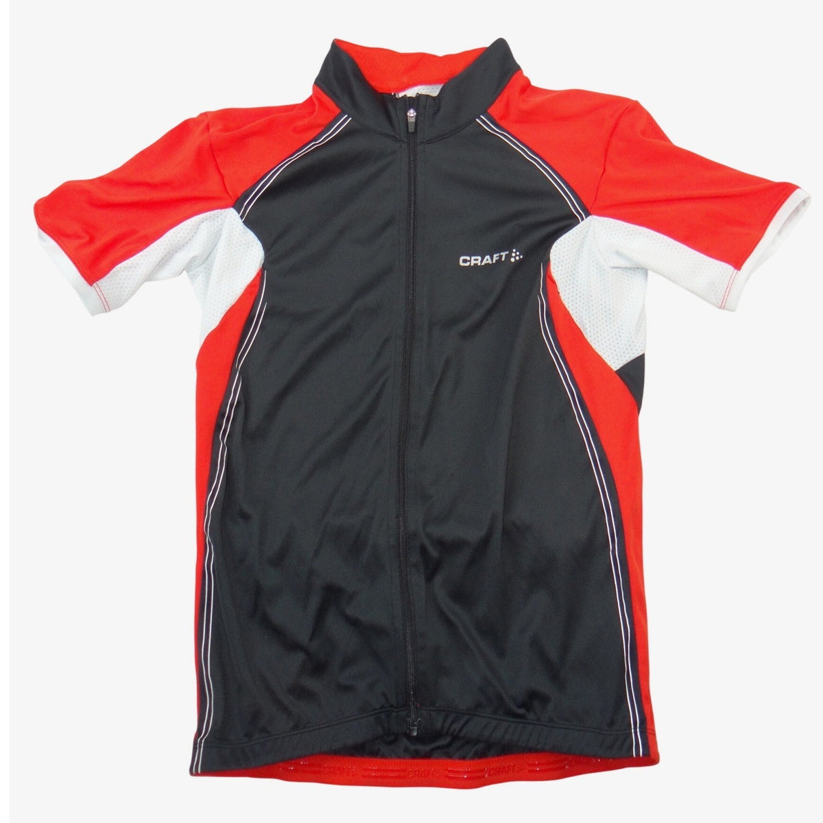 Craft Mens L1 Ventilation Cycling Jersey Black Red White Full Zip Size M 19008740