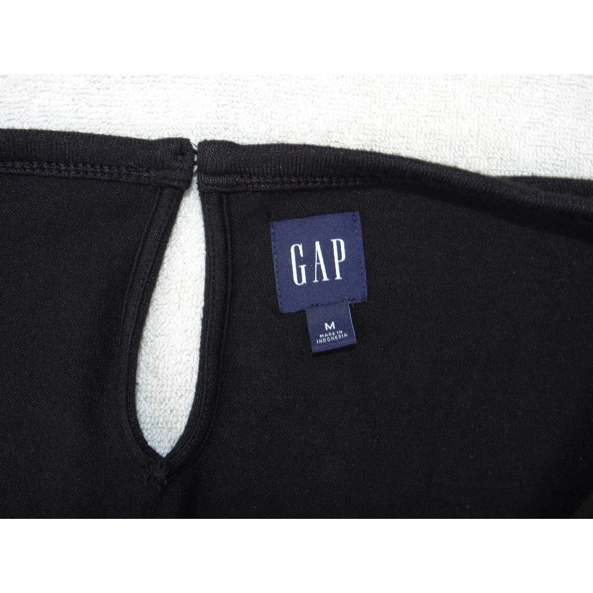 Gap Womens Black Short Sleeve Jogger Jumpsuit Elastic Drawstring Waist Medium2