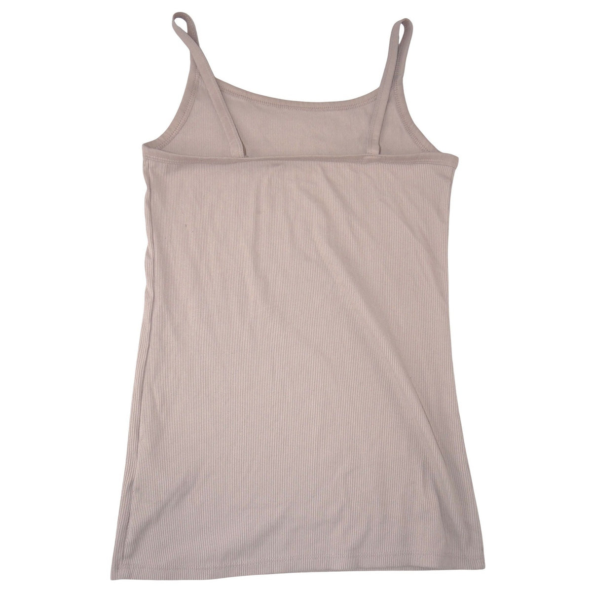 No Boundaries Ribbed Camisole Tank Top Tan Taupe Medium 7 9 Sleeveless Scoop2