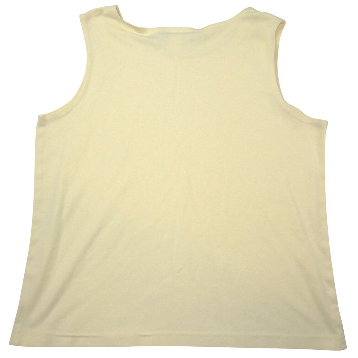 Michael Kathy Mims Cole Womens Sleeveless Knit Tank Top Pale Yellow Scoop Neck