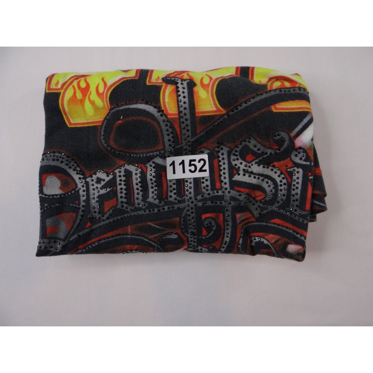 Deadly Sins Graphic T Shirt Black Red Skull Dice Flames Tattoo Punk Rock Mens L