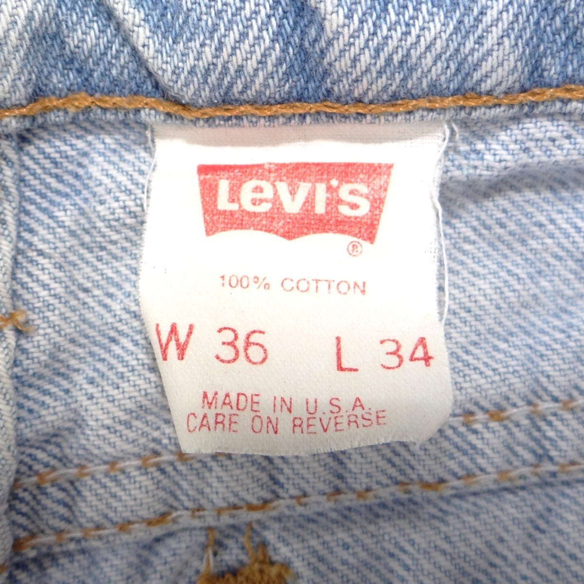 Vintage Levis Orange Tag Jeans Mens 36x34 Light Wash Straight Leg Made in USA1