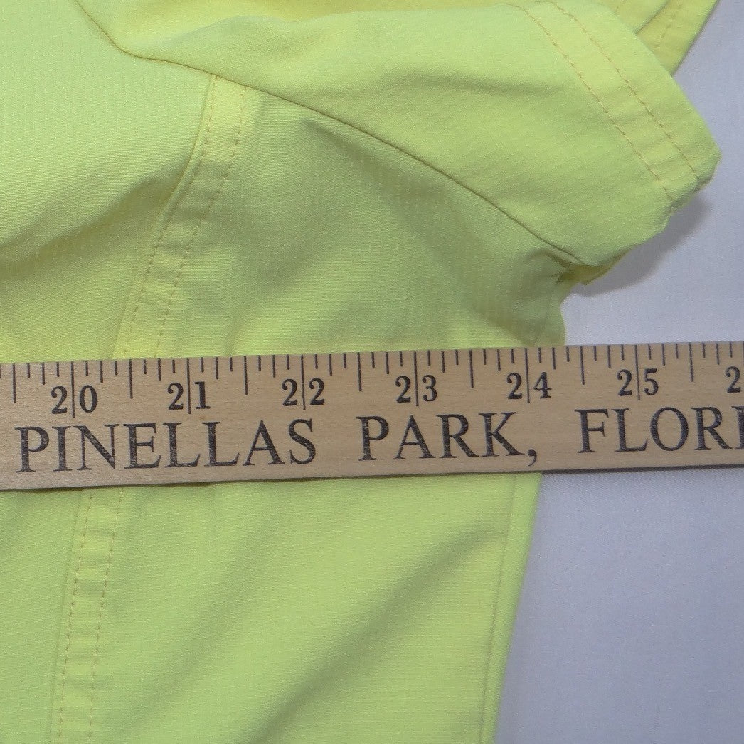 Heartsoul Break On Through Neon Lime Yellow V-Neck Scrub Top Womens 2XL 2XG3