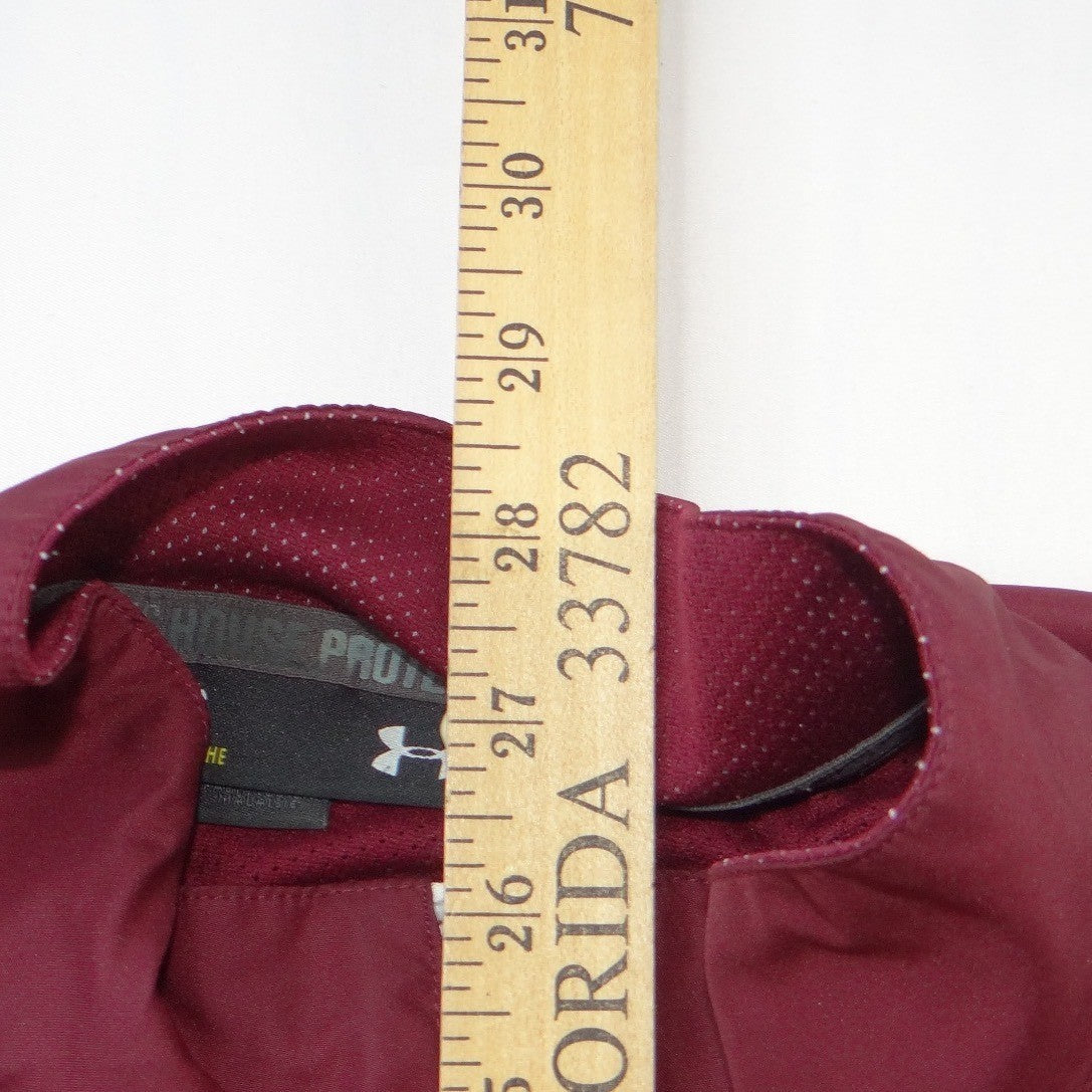 Under Armour Mens XL Maroon Full Zip Track Jacket Mesh Lined Burgundy Mock Neck7