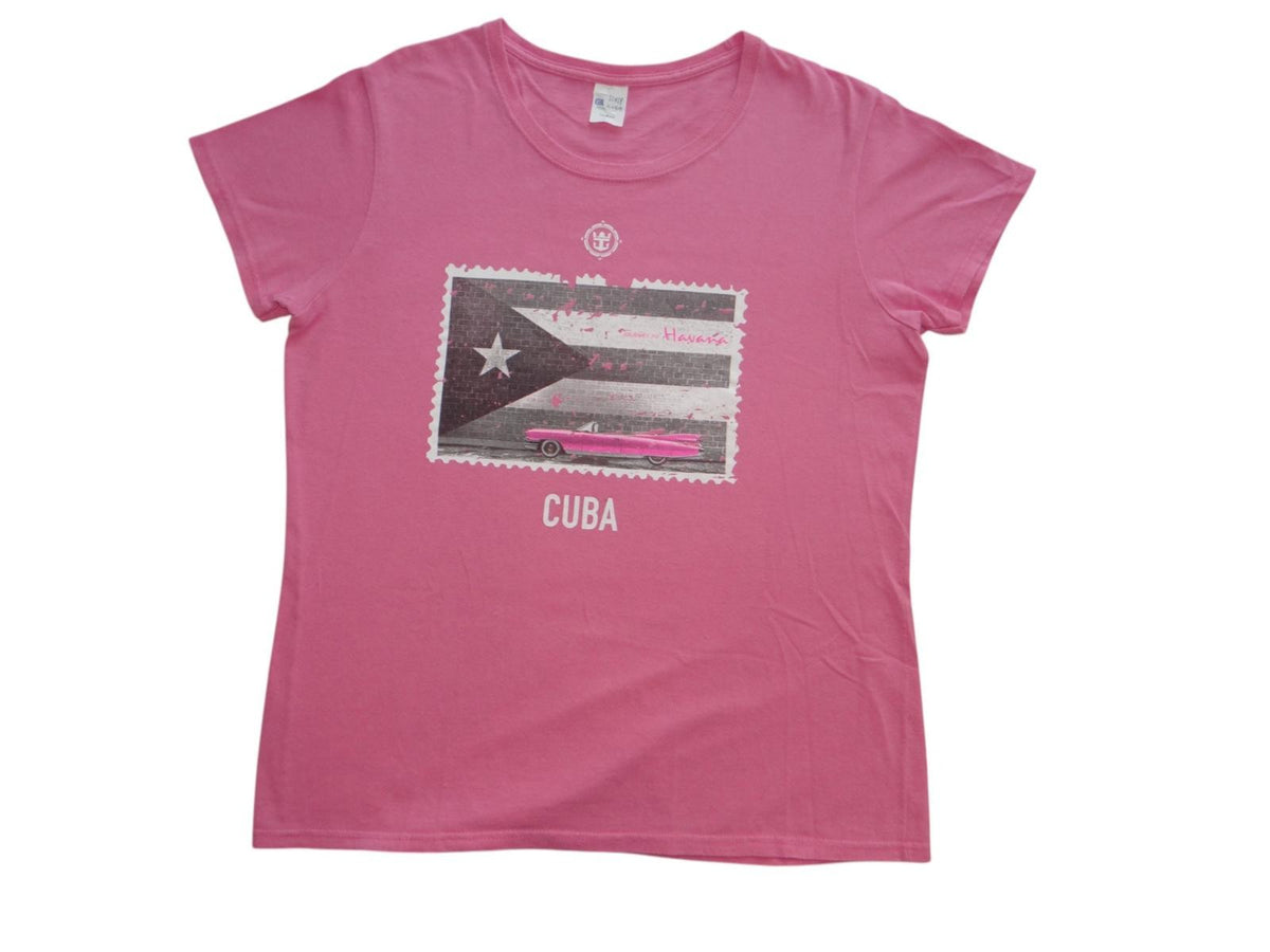 Cuba Graphic Pink T Shirt0