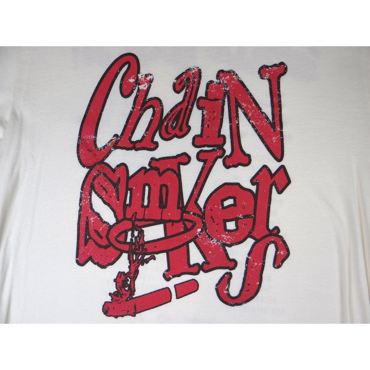 The Chainsmokers World War Joy Long Sleeve Tour Graphic T Shirt Cream Men Large