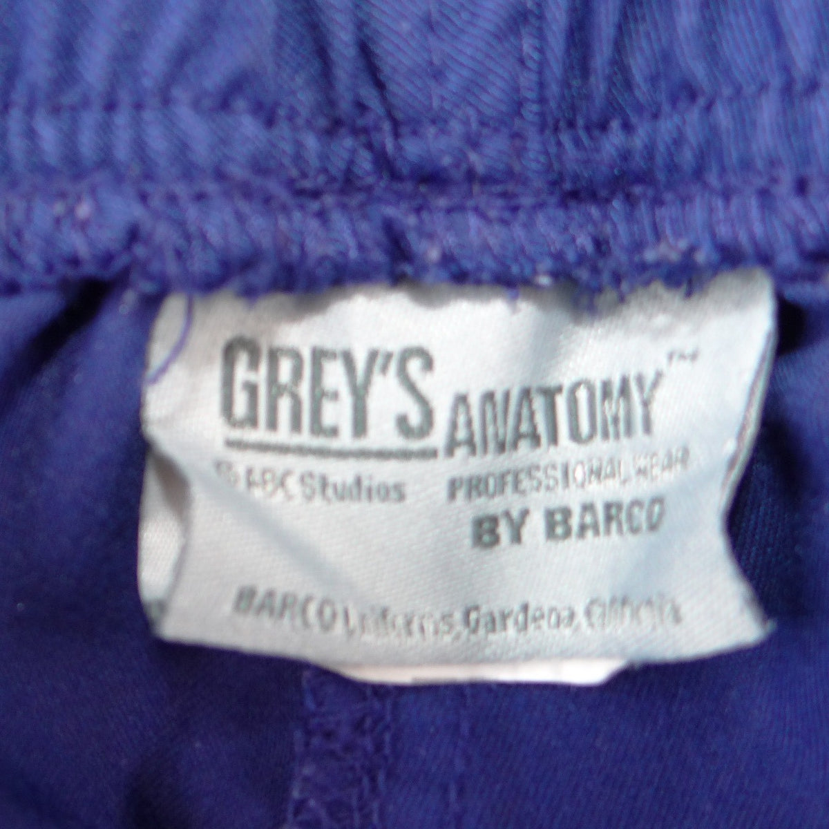 Greys Anatomy by Barco Royal Blue Scrub Pants Small Elastic Drawstring1