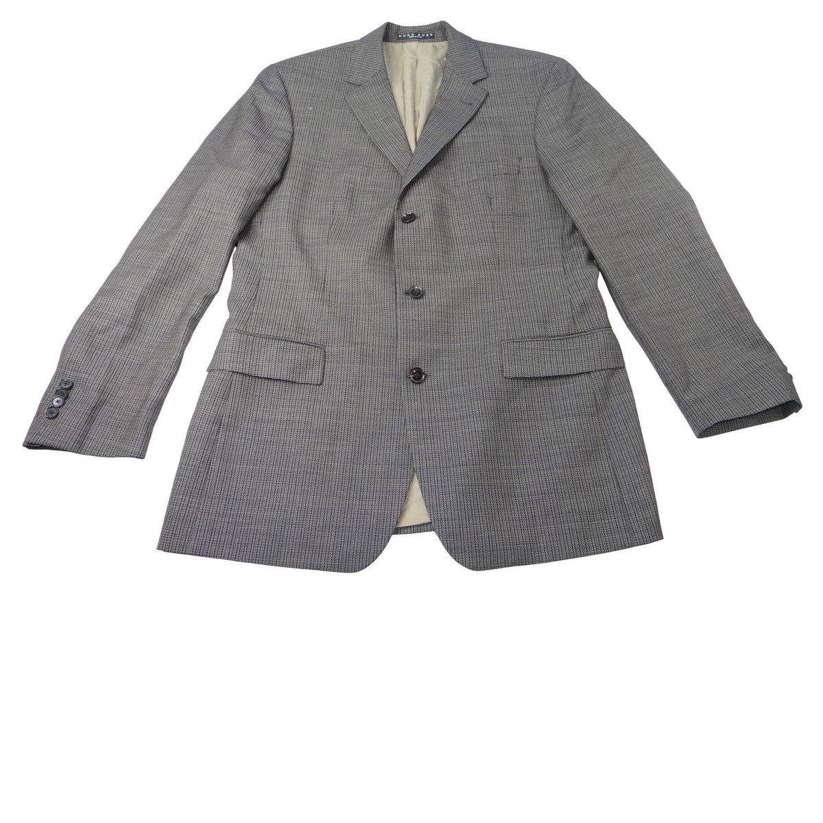 HUGO BOSS Men's Grey Check Wool Blend Blazer Sport Coat Size 42L0