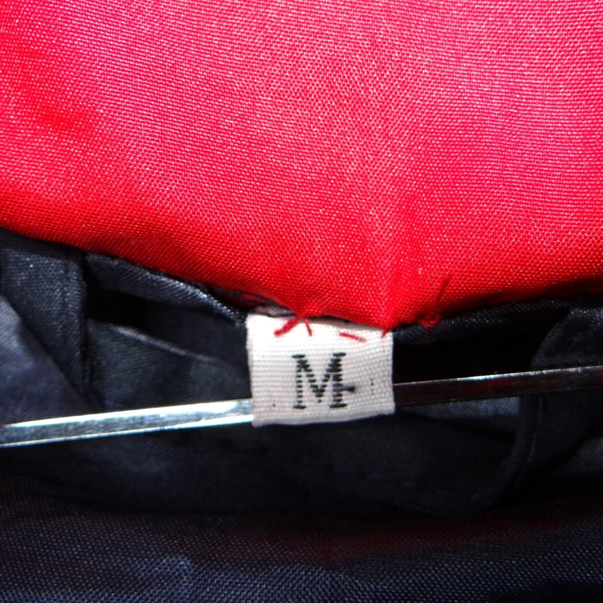 Womens Navy Blue Hooded Lightweight Rain Jacket Red Accents Size M2