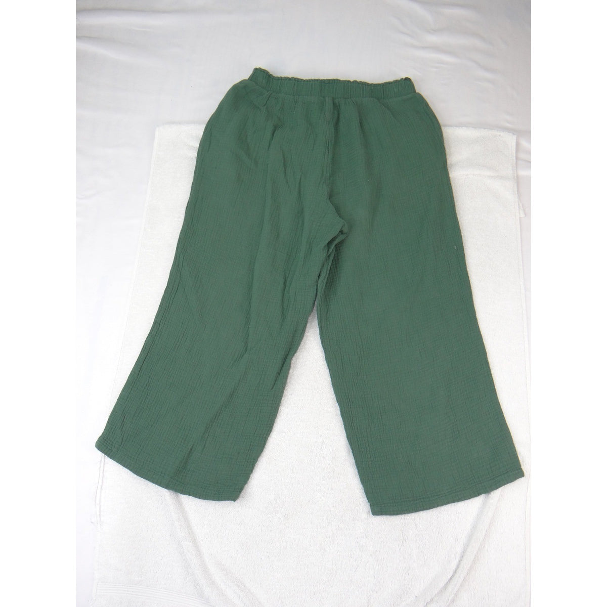 Jessica Simpson Sage Green Gauze Wide Leg Elastic Waist Pants Medium 40211