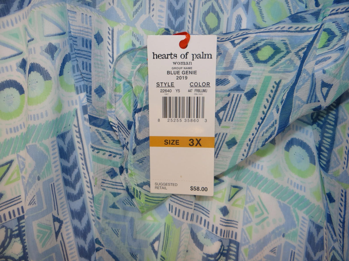 Hearts of Palm Woman Women's Patterned Blouse NWT3
