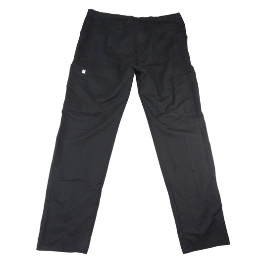 Scrubstar Mens XL Black Cargo Scrub Pants Elastic Drawstring Waist0