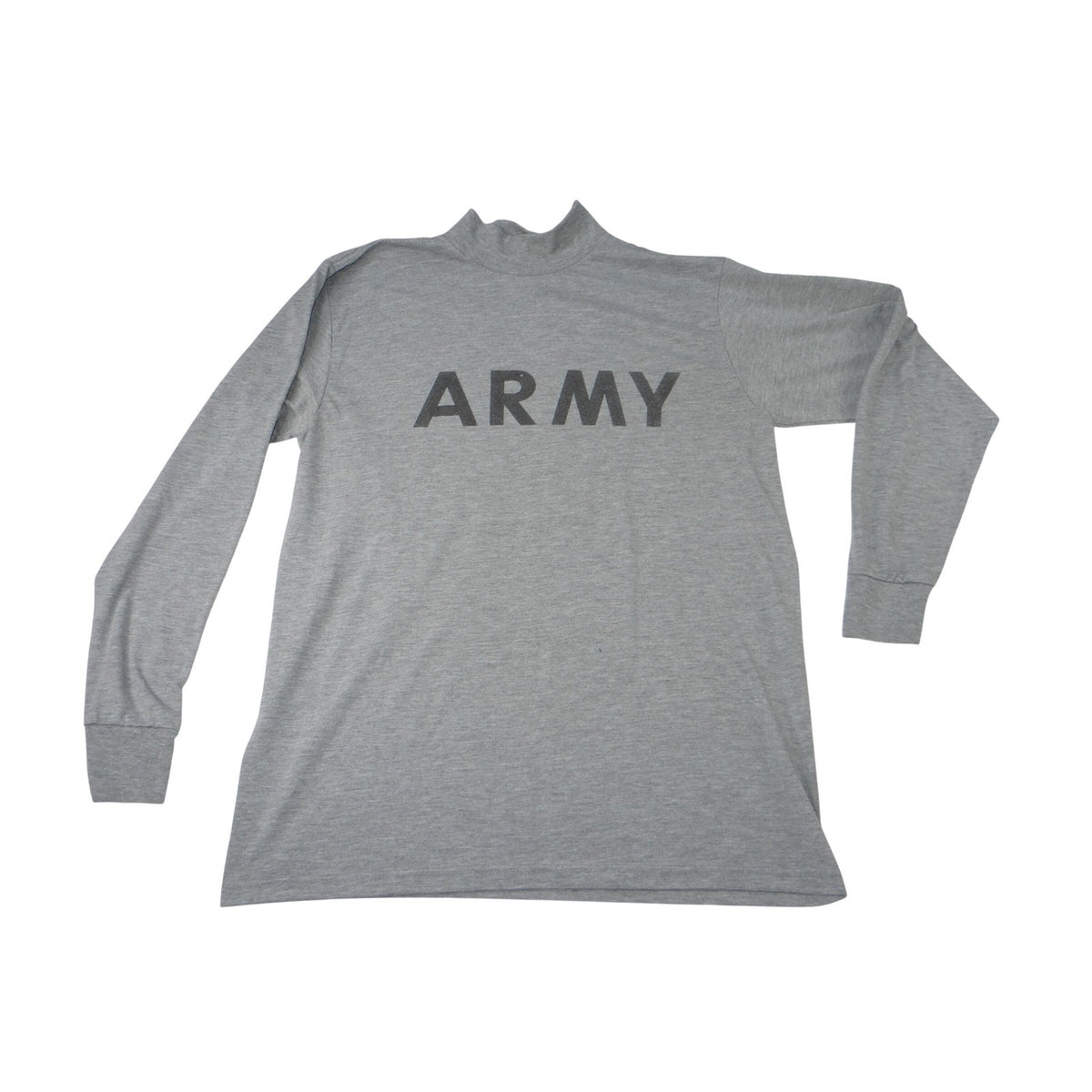 Two US Army Gray Long Sleeve Mock Neck Shirts Men's0