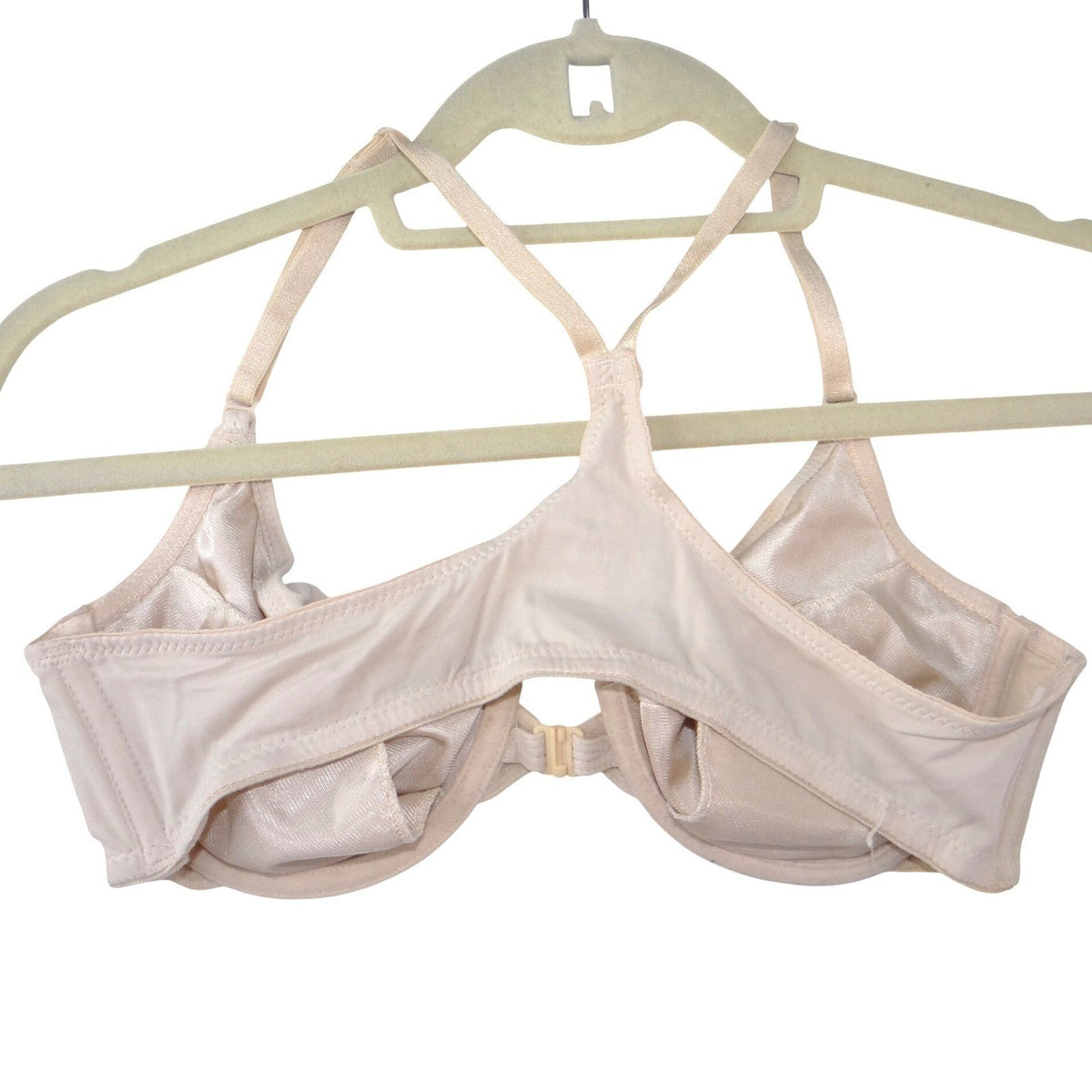 Fredericks of Hollywood Diva Racerback Bra Beige Nude Front Clasp Underwire4