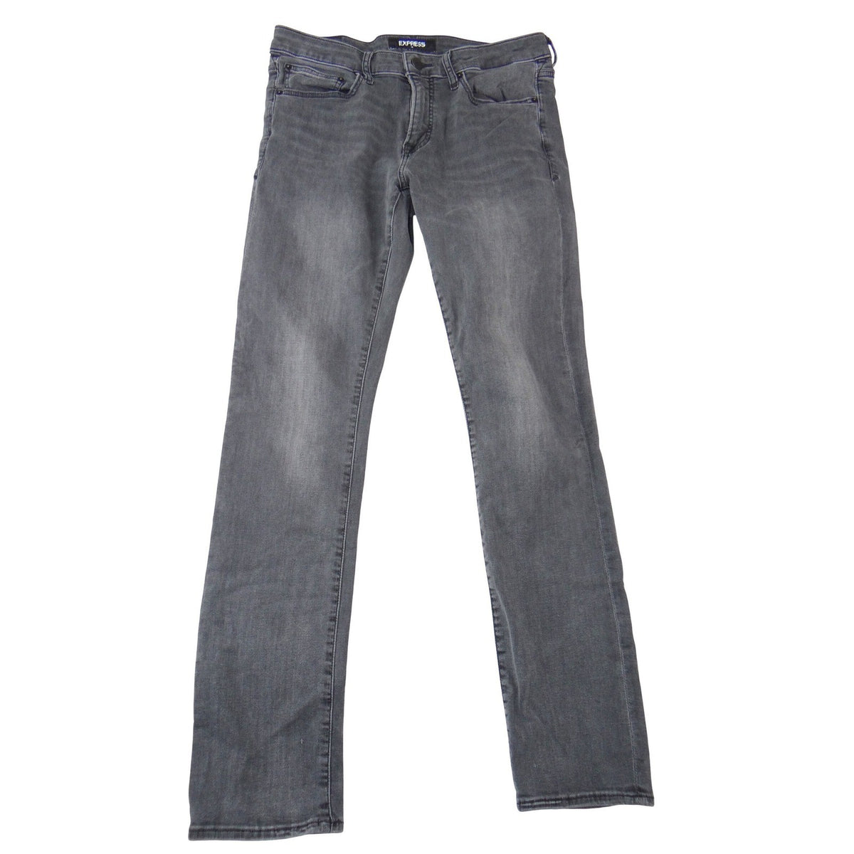 Express Mens Hyper Stretch Slim Skinny Jeans Grey Faded Wash0