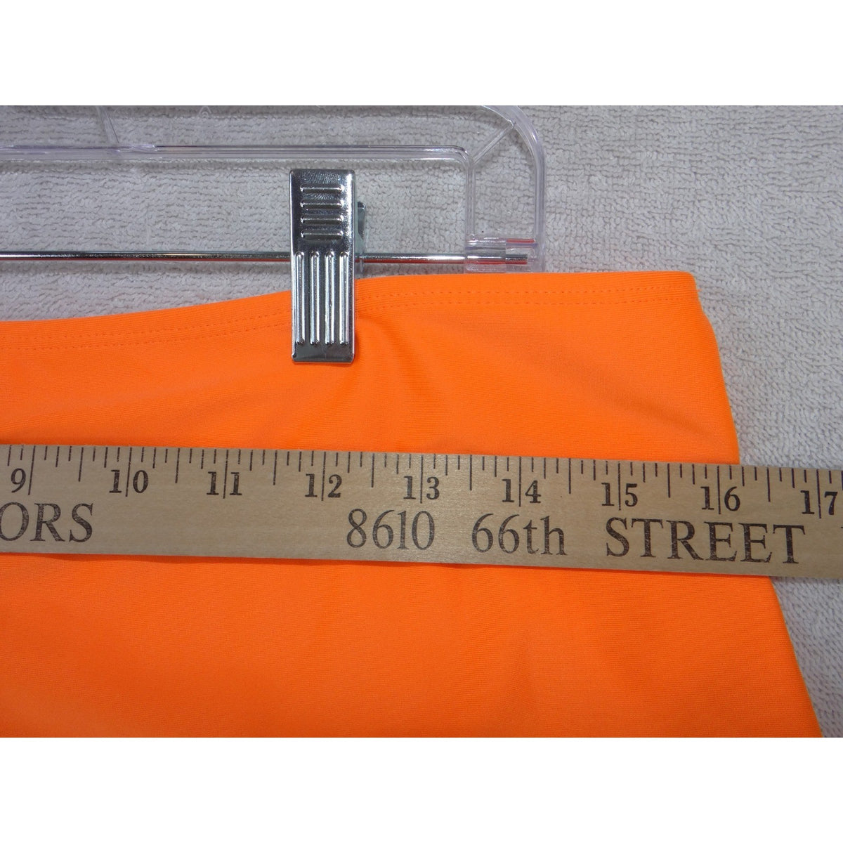 Womens Neon Orange Swim Shorts Boyleg Athletic Bottoms Size L3