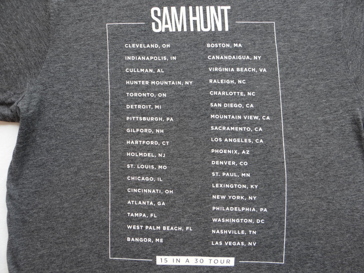 Sam Hunt 15 in a 30 Tour T-Shirt4