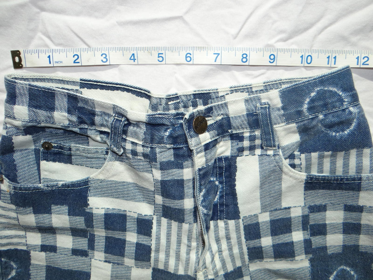 Women's Patchwork Pattern Casual Shorts XXS Size 0-2