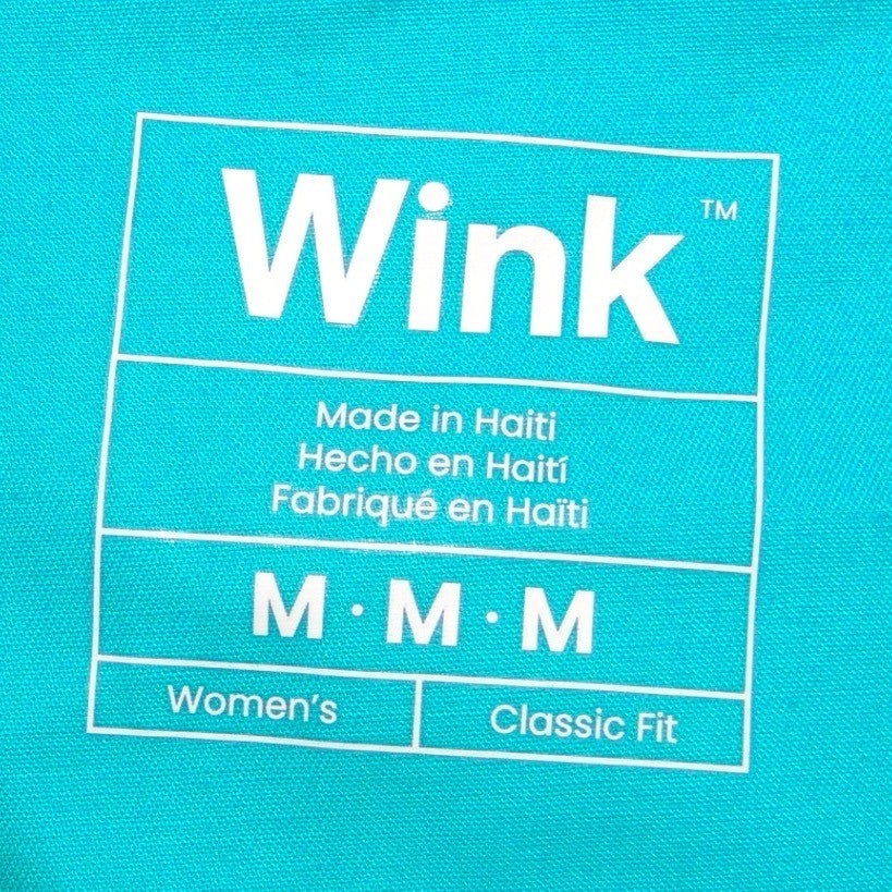 NWT Wink Womens Classic Fit V Neck Scrub Top Teal Blue Medium1