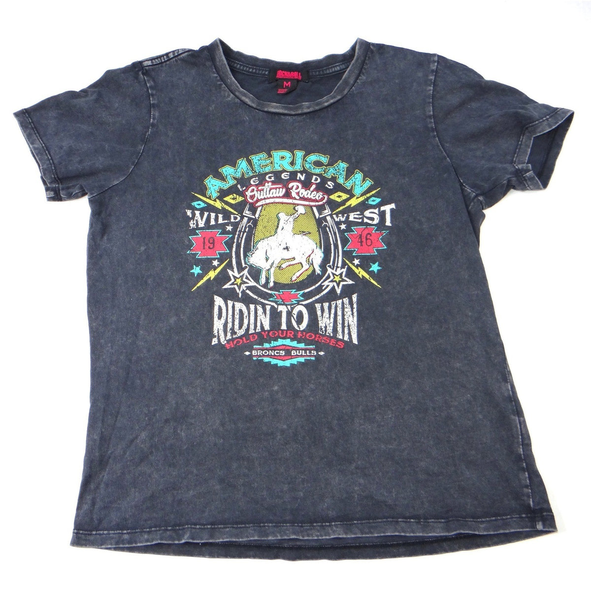 Rock & Roll Cowgirl Legends Outlaw Rodeo Graphic T Shirt Women's Size Medium0