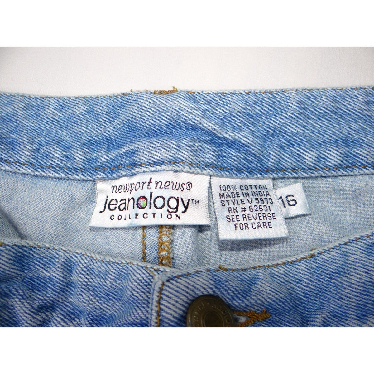 Jeanology Newport News Womens Jeans Star Mesh Cutouts Embellished Denim Sz 165