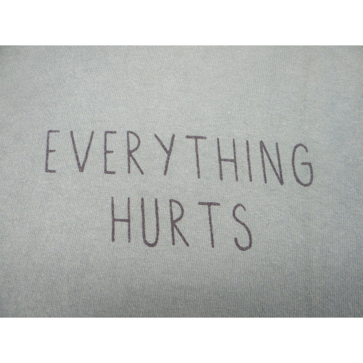 Threadless T Shirt Everything Hurts Grim Reaper Graphic Print Green Size M