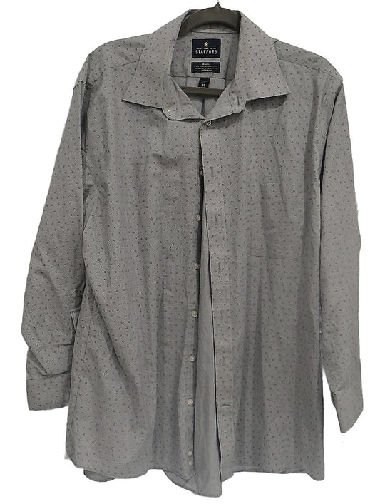 Stafford Men's Travel Shirt   Easy Care Broadcloth   Size 170