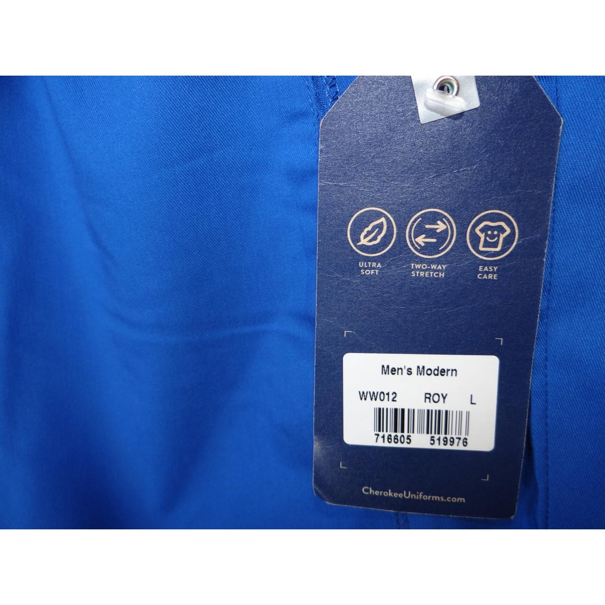 Men's Medical Scrubs Blue Elastic Waist Pants - NWT - Size Large