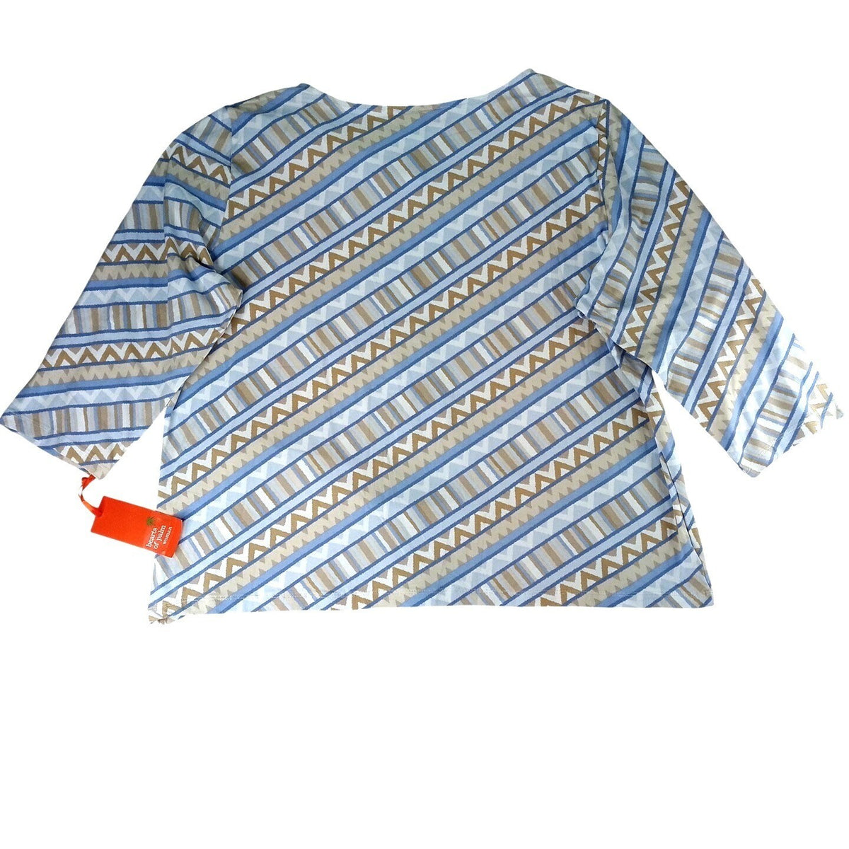 Hearts of Palm Woman 3X 3X Printed Essentials 2019 Top 34 Sleeve Geometric