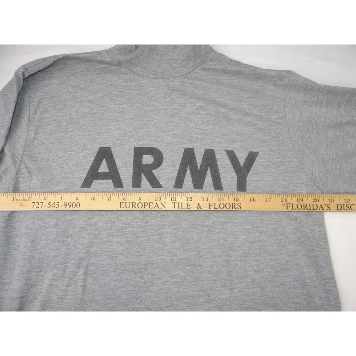 Two US Army Gray Long Sleeve Mock Neck Shirts Men's3