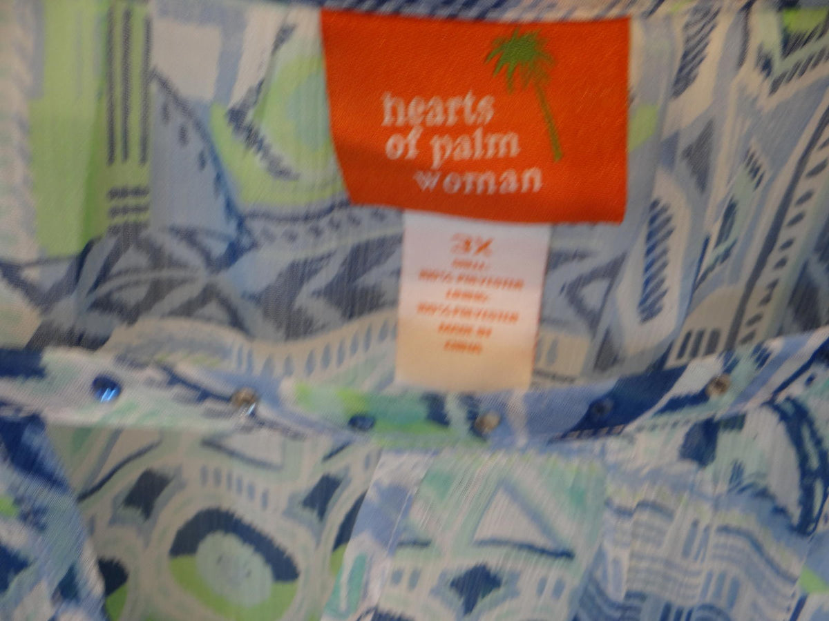 Hearts of Palm Woman Women's Patterned Blouse NWT2
