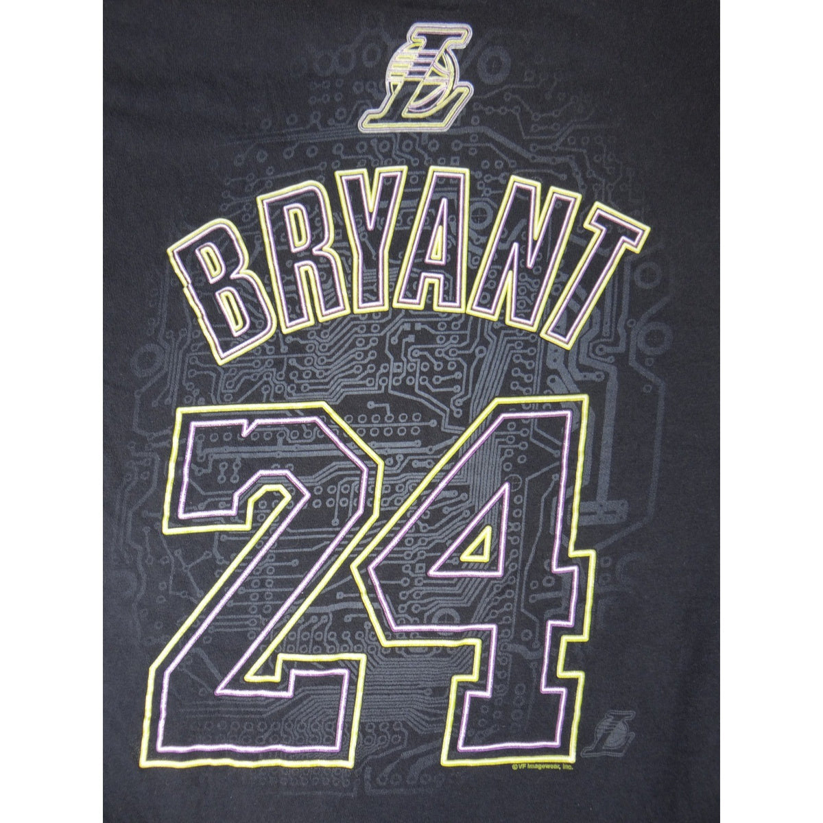 Los Angeles Lakers Kobe Bryant 24 Majestic NBA Basketball T Shirt Mens M