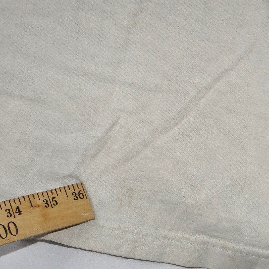 Half Evil 333 Mens Graphic T Shirt Cream Off White Devils Rabbits Streetwear XL8