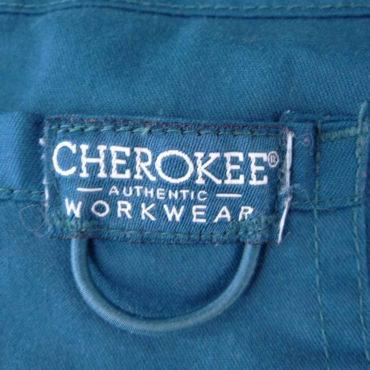 Cherokee Workwear Women Caribbean Blue Scrub Pants Cargo D-Ring Large Tall3