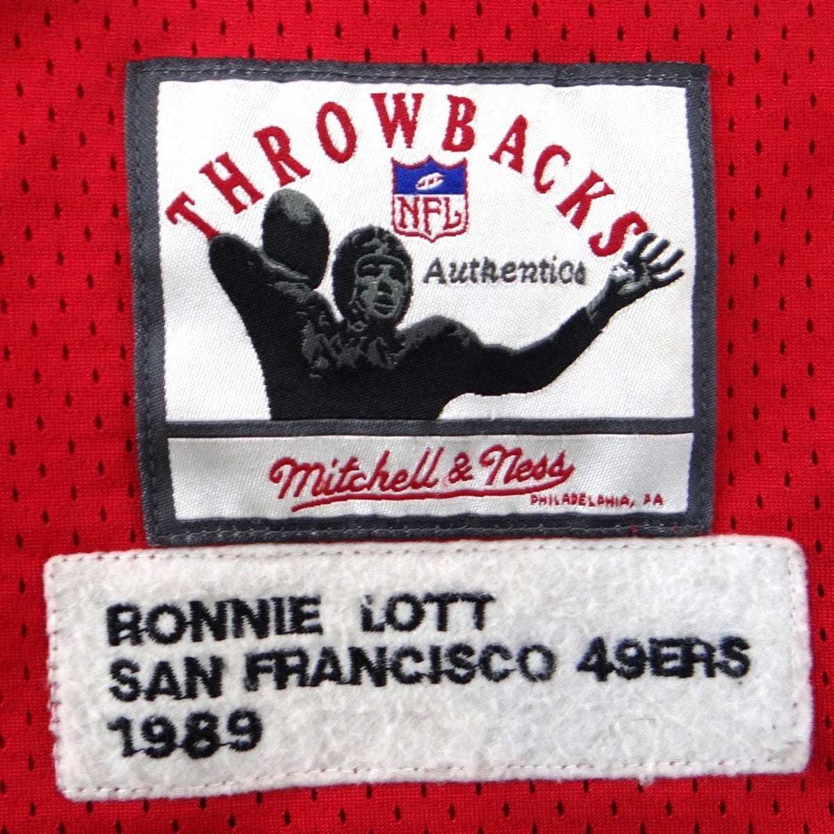 Mitchell & Ness Ronnie Lott San Francisco 49ers 1989 Throwback Jersey Red Men 563