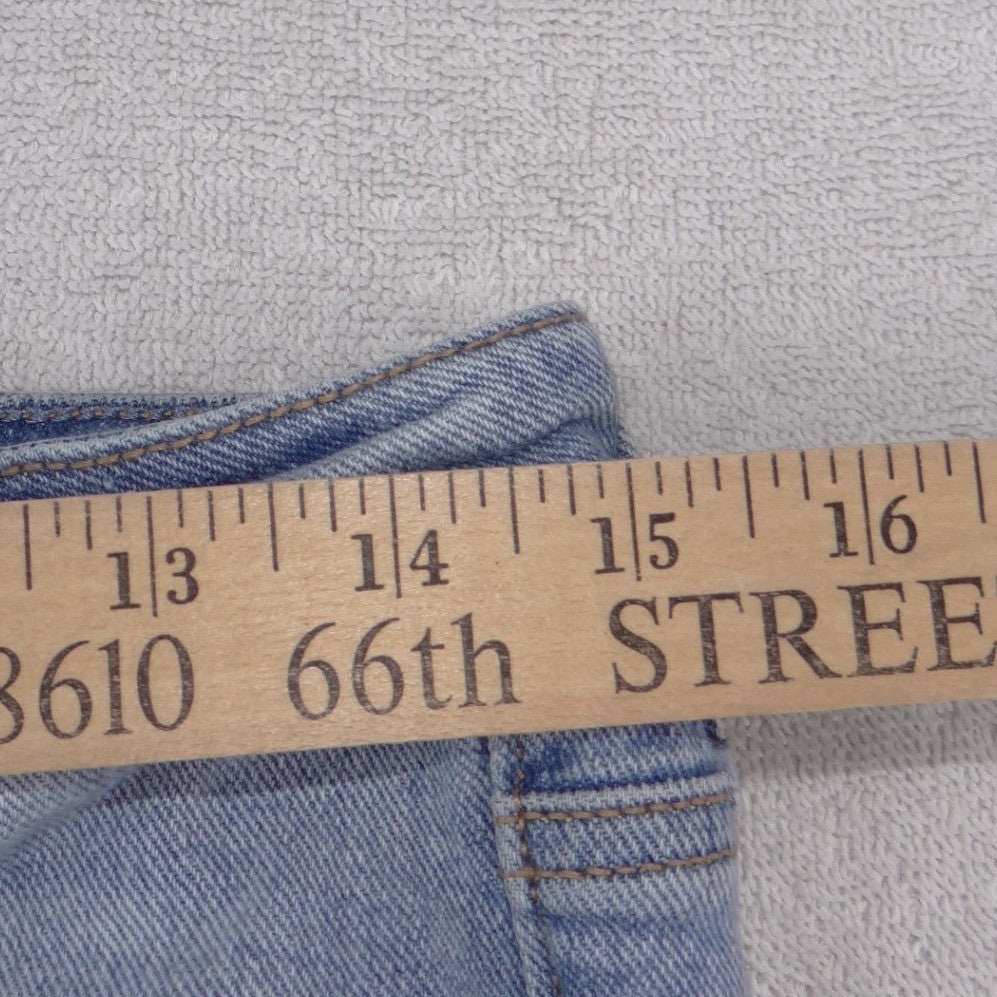 Seven7 Womens Light Wash Distressed Bootcut Jeans Ripped Knee Size 45