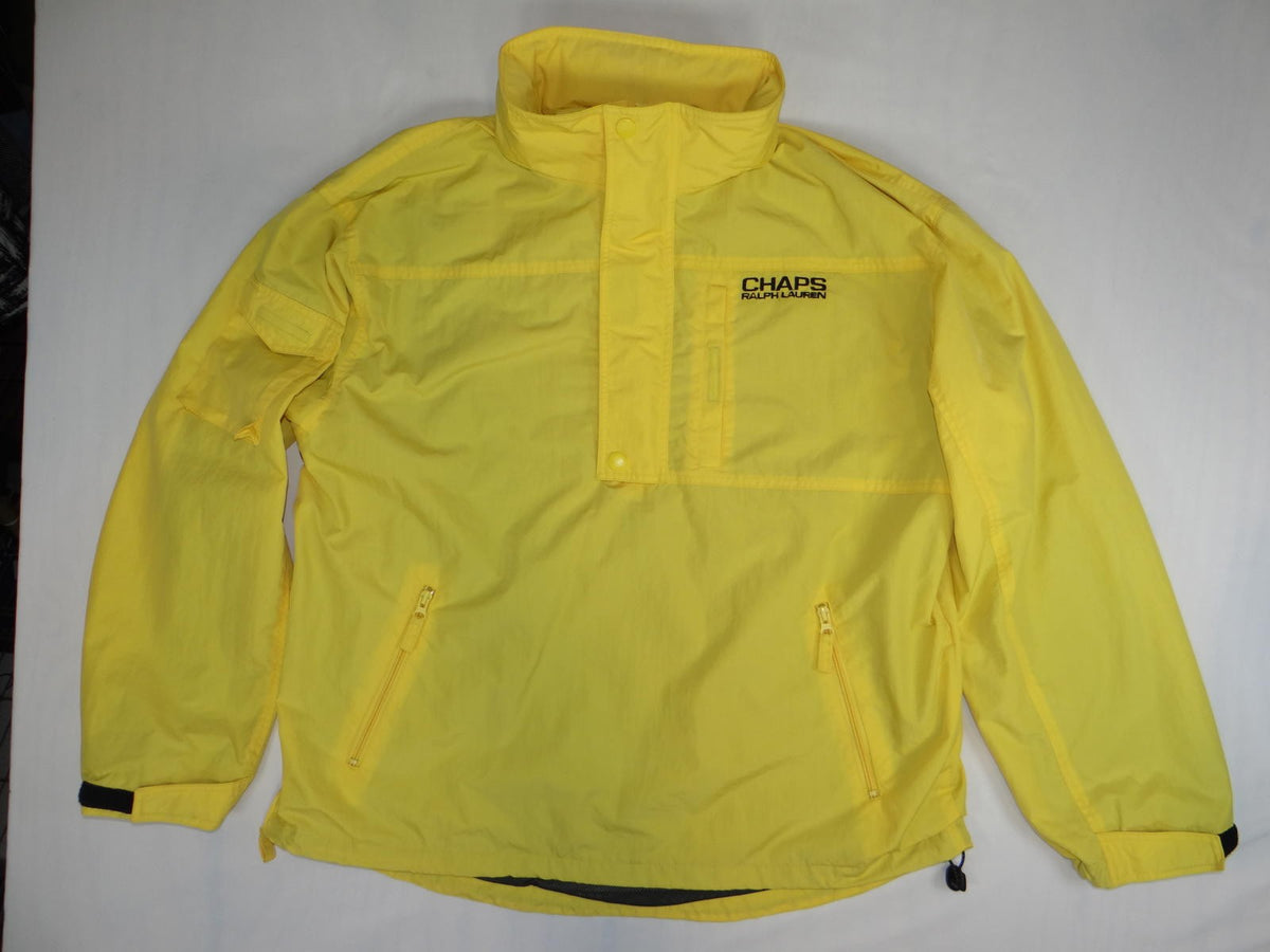Vintage Y2K Chaps Ralph Lauren Yellow Men's Windbreaker Jacket0