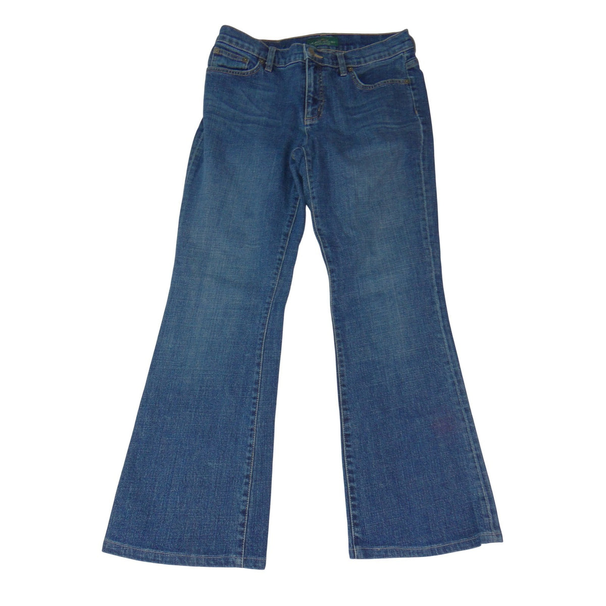 Lauren Ralph Lauren Jeans Co Womens 10 Blue Bootcut Denim Pants Mid Rise 39900
