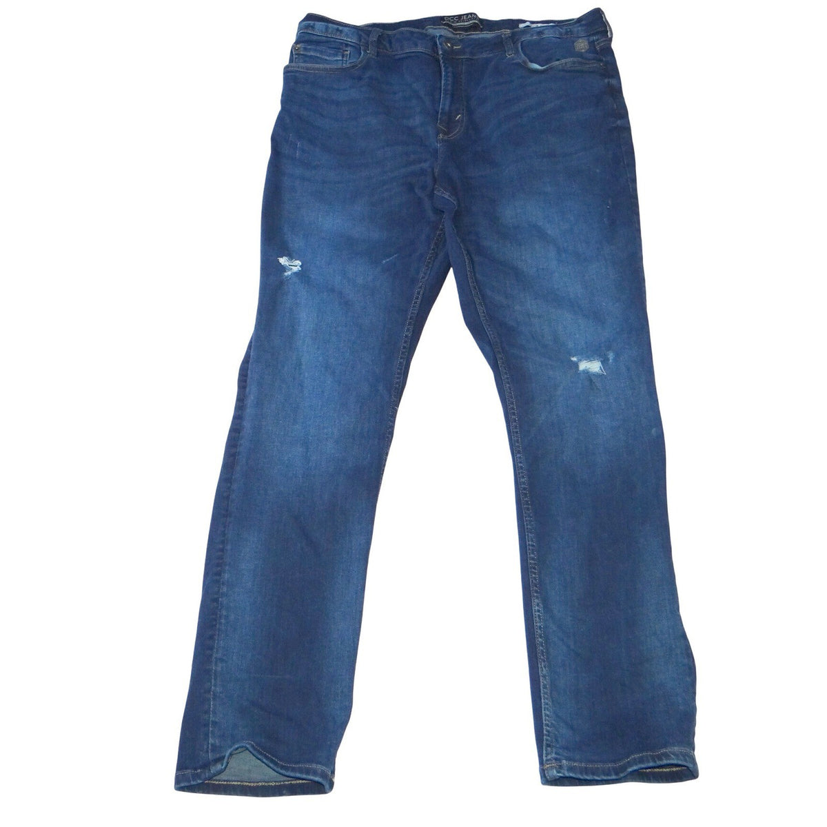 DCC JEANS Women Slim Fit Dark Wash Distressed Denim Jeans0