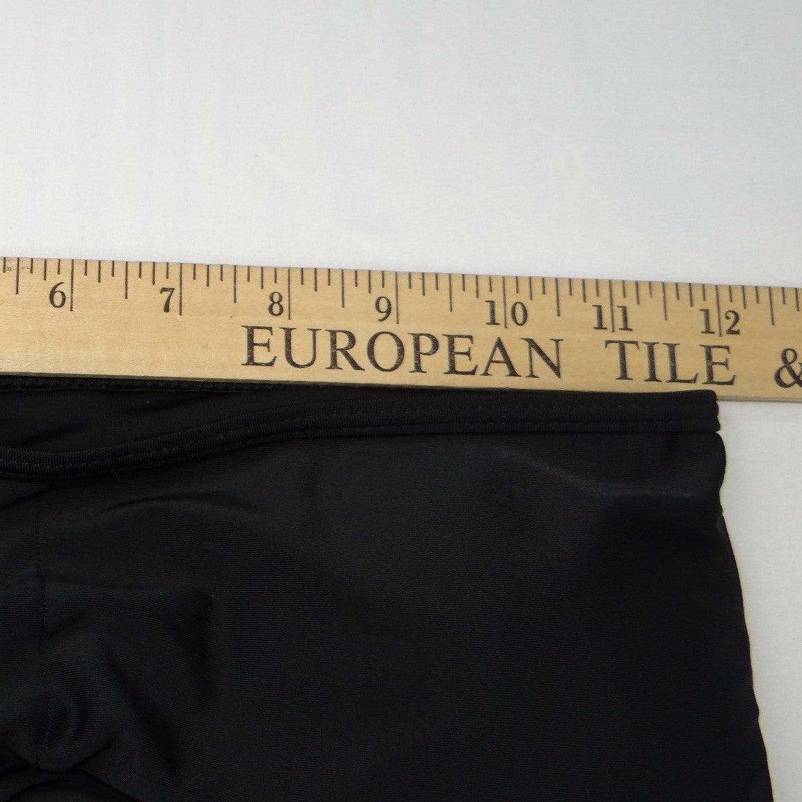 Womens Black Bandeau Peplum Ruffle Bikini Top Small Strapless Swimwear