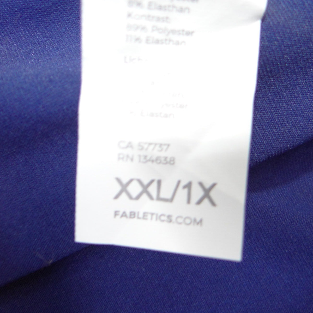 Fabletics Womens Blue Pleated Tennis Skort Built-in Shorts XXL 1X Activewear