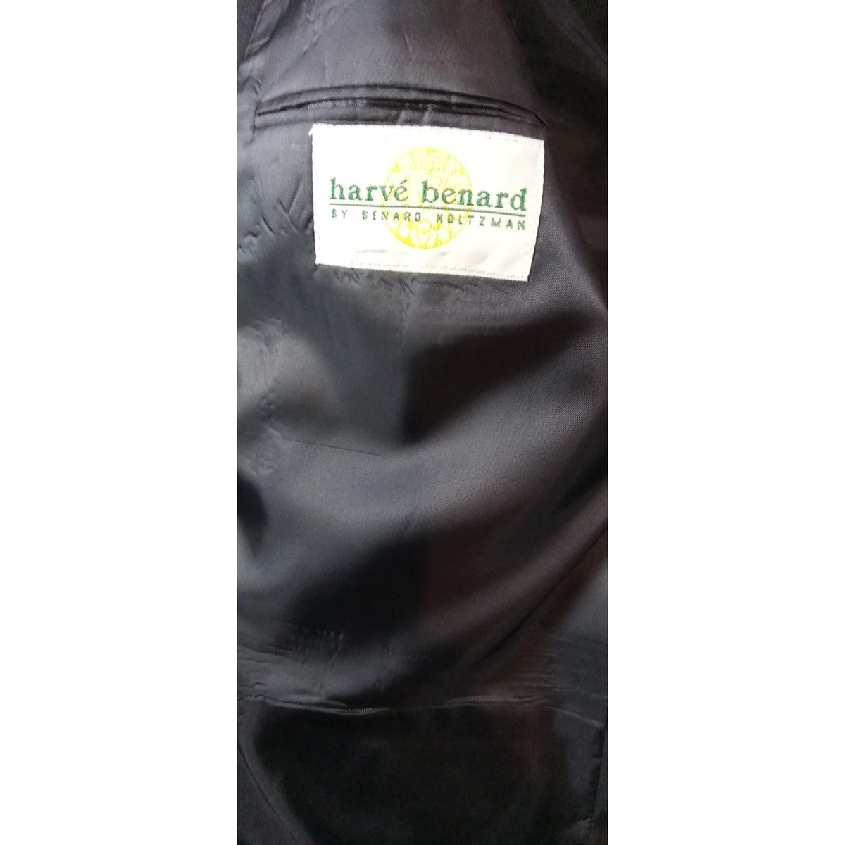 Harve Benard Black Suit Jacket Blazer Two Button Classic Fit Formal Business8