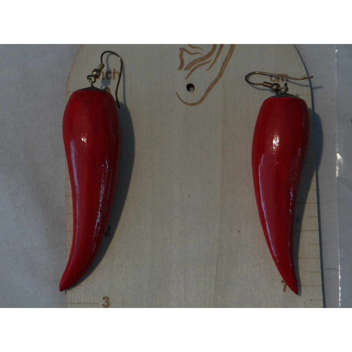 Red Chili Pepper Dangle Earrings Fun Novelty Food Jewelry