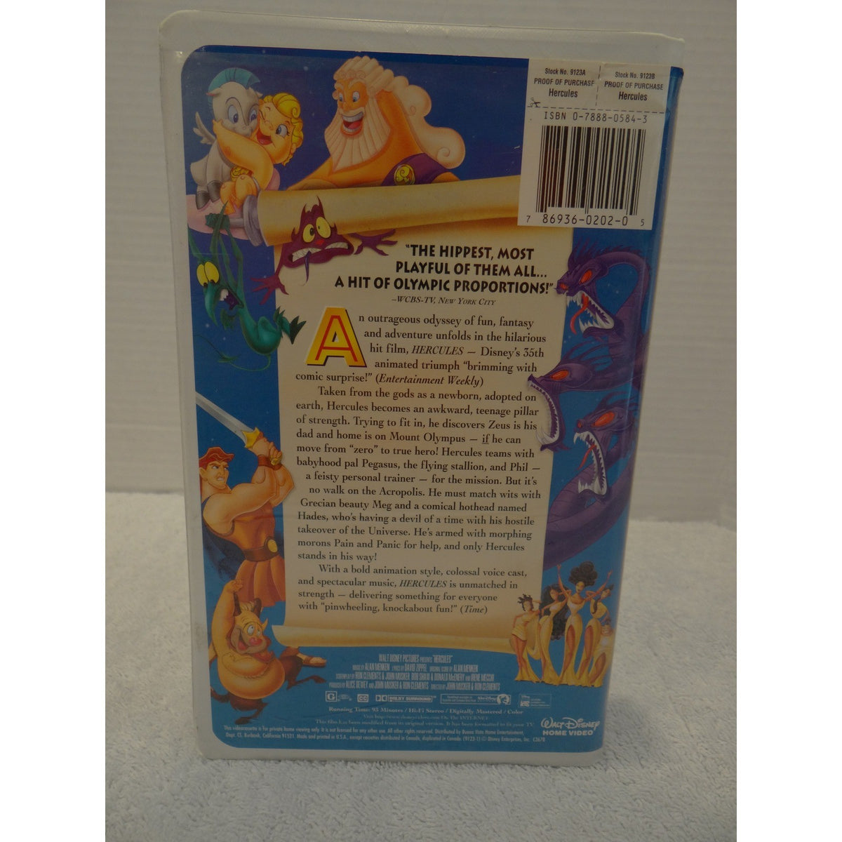 Disney Hercules VHS 1998 Masterpiece Collection Clamshell Case G Rated