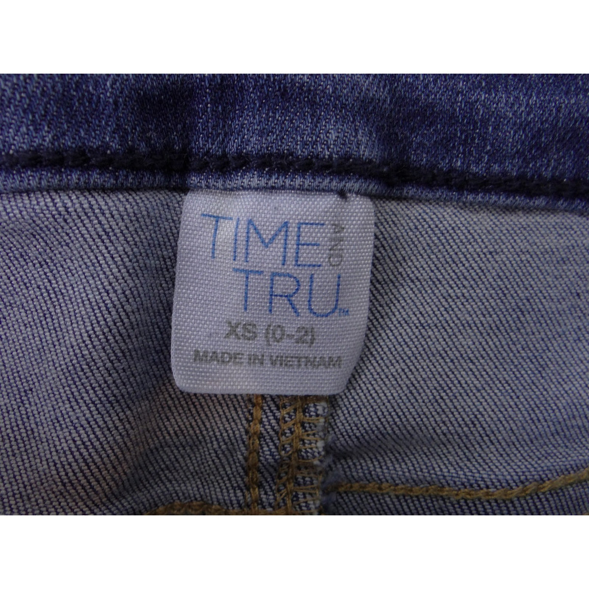 Time and Tru Womens Skinny Jeggings Medium Wash Denim Stretch Pull On Jeans XS2