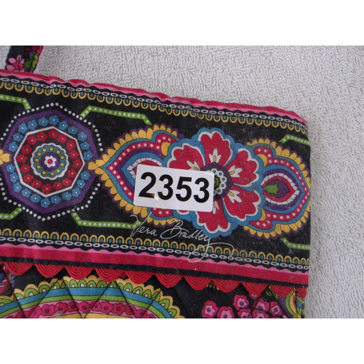 Vera Bradley Provencal Paisley Quilted Christmas Stocking Front Pocket Bells
