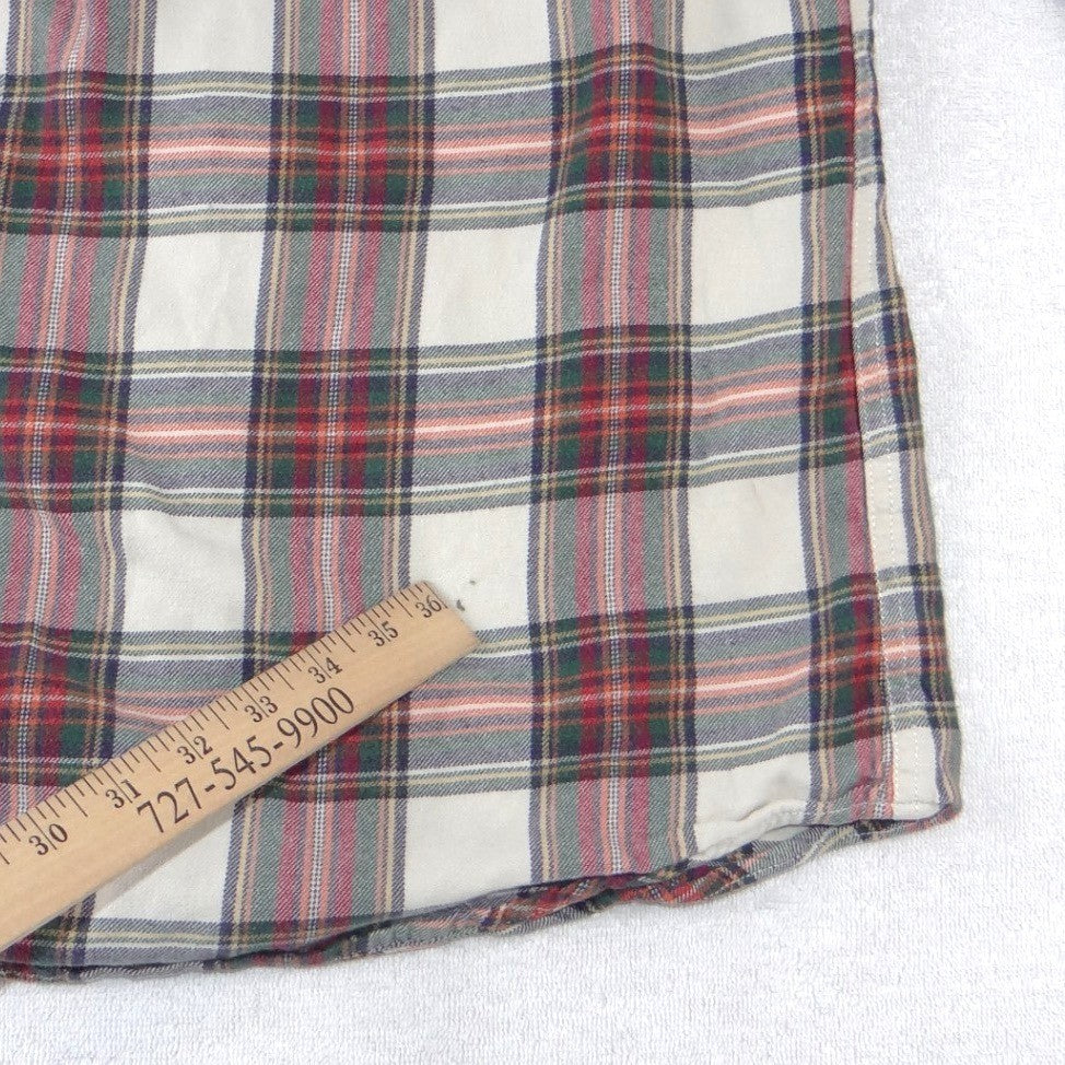 Marine Layer Mens Marge Plaid Flannel Button Down Shirt Red Green Multi Size M3