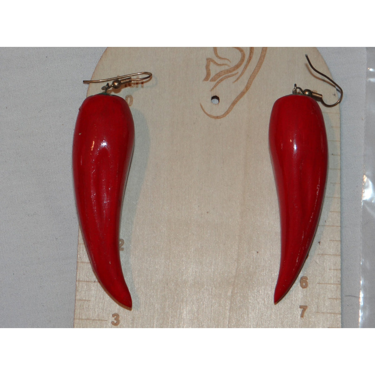 Red Chili Pepper Dangle Earrings Fun Novelty Food Jewelry